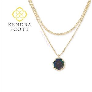 Cynthia Multi Necklace Mystic Gray Drusy Kendra